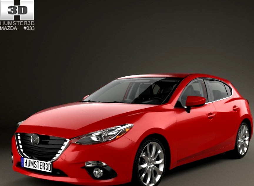 Mazda 3 hatchback with HQ interior 20143d model