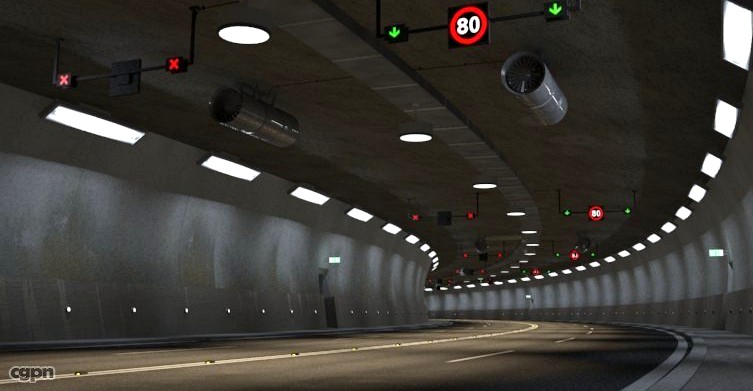 Tileable road tunnel3d model