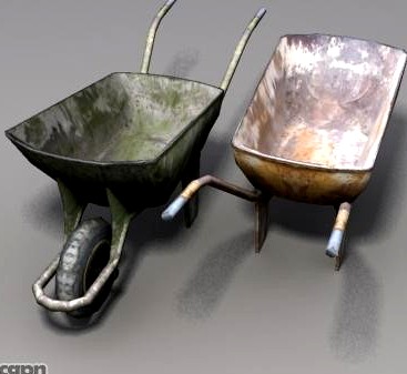 old wheelbarrow3d model