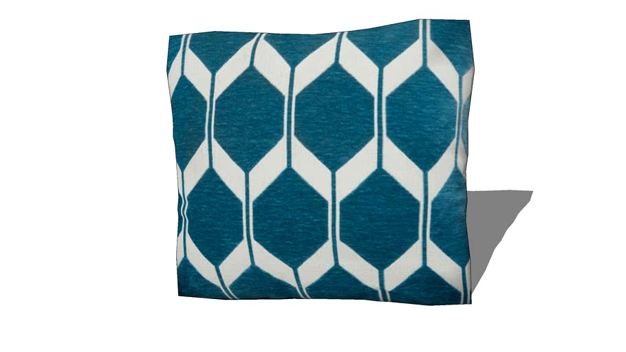 Coussin motifs bleu pétrole 45x45cm ASTON REF 167454 PRIX 19.90