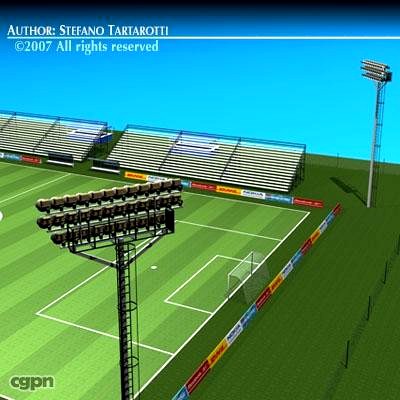 Soccer field3d model