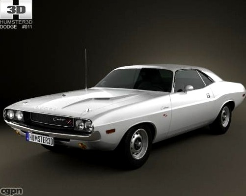 Dodge Challenger hardtop 19703d model