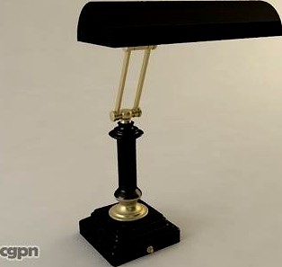 Banker Style Adjustable Lamp3d model