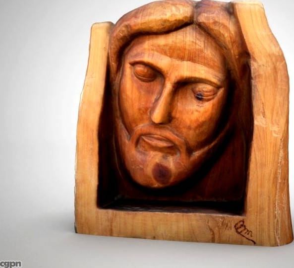 Jesus head sculpture3d model