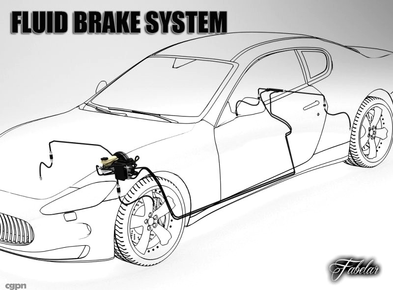 Car brake system3d model