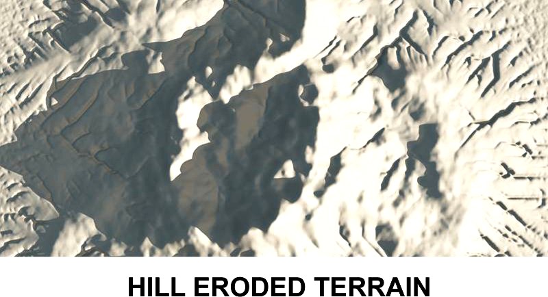 Terrain Eroded Hill3d model