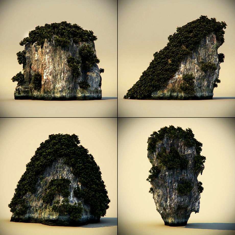 Thailand rocks collection3d model