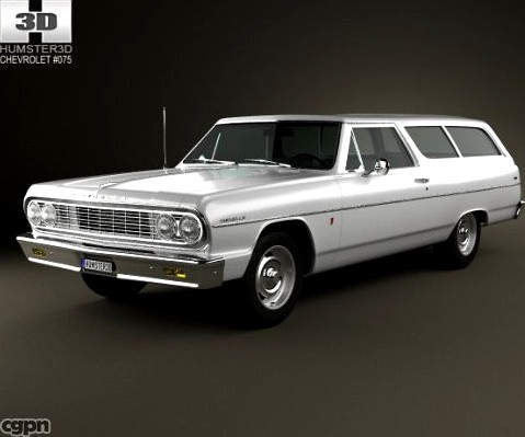 Chevrolet Chevelle (Malibu) 2-door wagon 19643d model