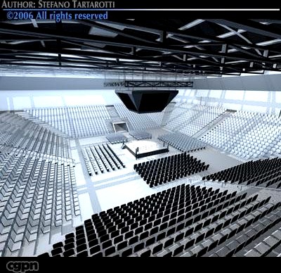 Boxing arena3d model