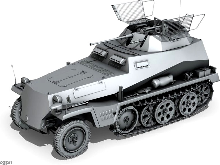 SD.KFZ 250/9 - Reconnaissance Vehicle3d model