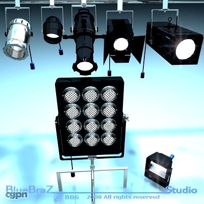 Stage lights Collection3d model