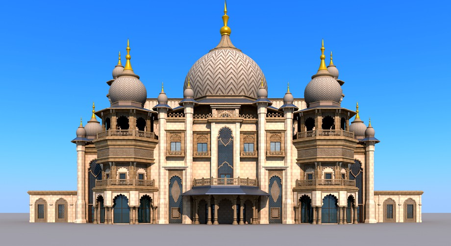 Indian temple3d model