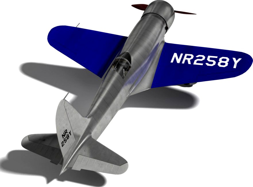 Hughes H-1 Racer (Short Wing Version)3d model