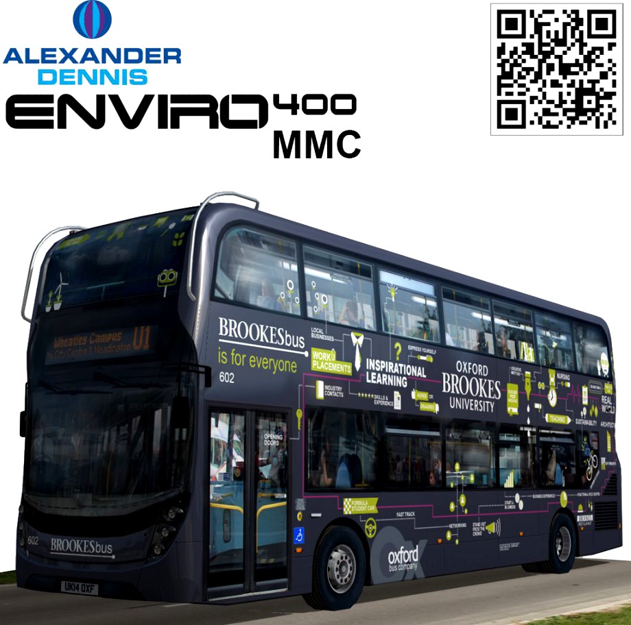 Alexander Dennis Enviro 400 MMC Brookes bus livery3d model