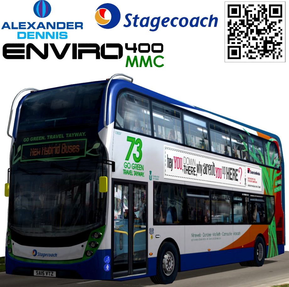 Alexander Dennis Enviro 400 MMC Stagecoach Green livery3d model