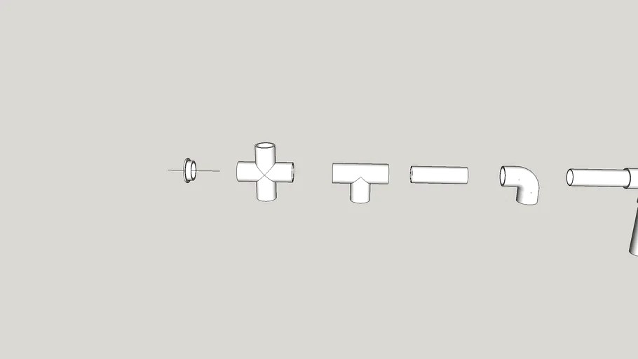 Key Clamp Scaffold Railing 3d model