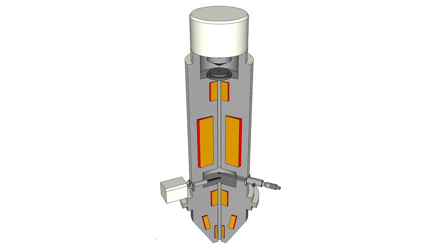 Thermionic Scanning Electron Microscope schematic cross section