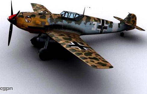 Messerschmitt BF109-E7 Trop3d model