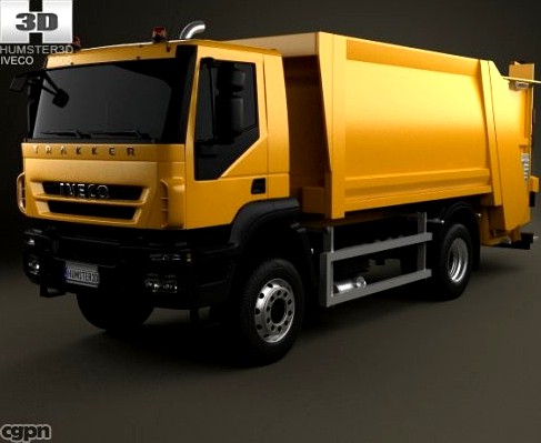 Iveco Trakker Garbage Truck 2-axis 20123d model