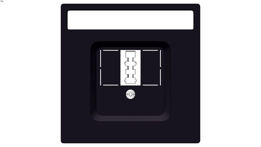 D-Life Central plate with square opening and telephone socket-outlet TAE, 1-gang, anthracite