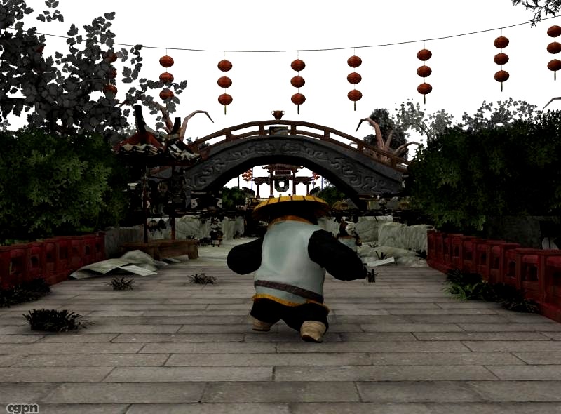 Ancient Architecture -Kong fu Panda3d model