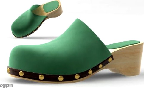 Clog shoes (01)3d model