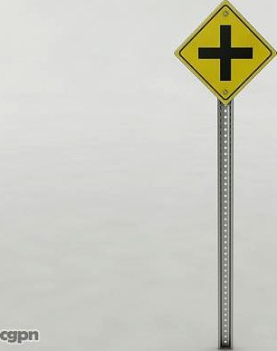 Four-Way Intersection Sign3d model
