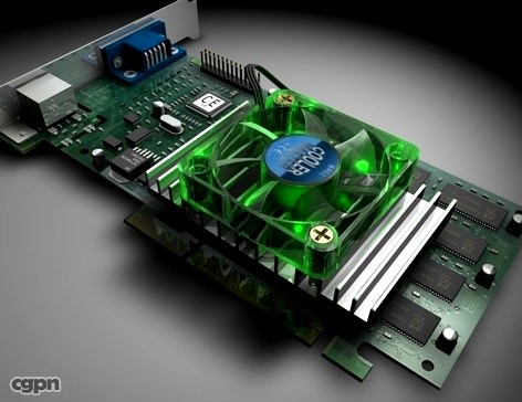 Voodoo3 3000 Graphics Card3d model