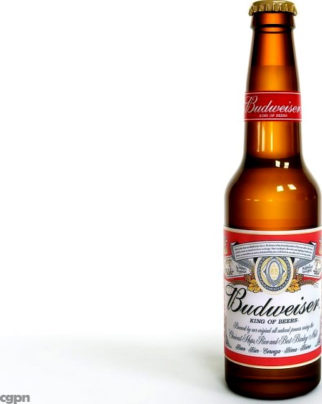 Budweiser beer bottle3d model