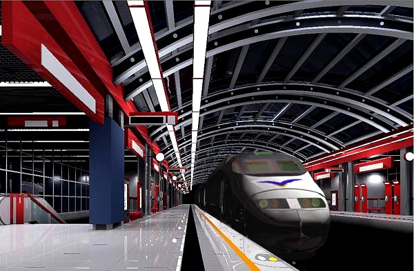 Underground station 0013d model