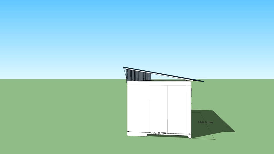Porta Cabin Solar backup 5.4KWp 3d model