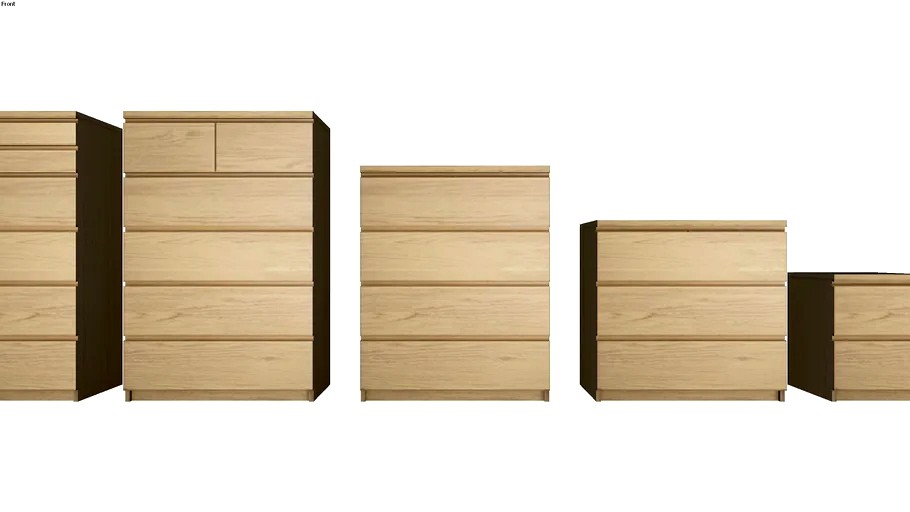 IKEA Malm dressers C2 (low poly)