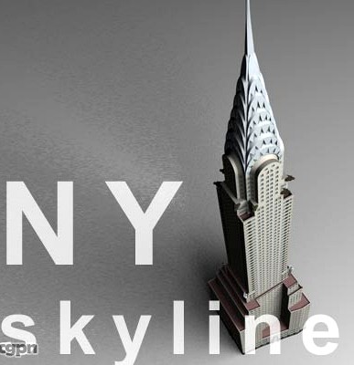 NY skyline - chrysler building3d model