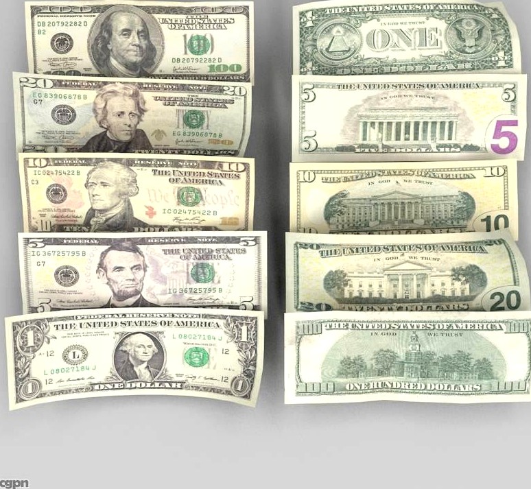 US Bank Notes3d model