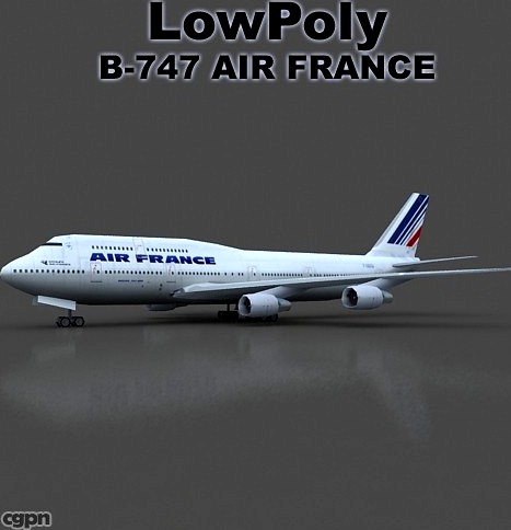 B-747-400 Air France3d model