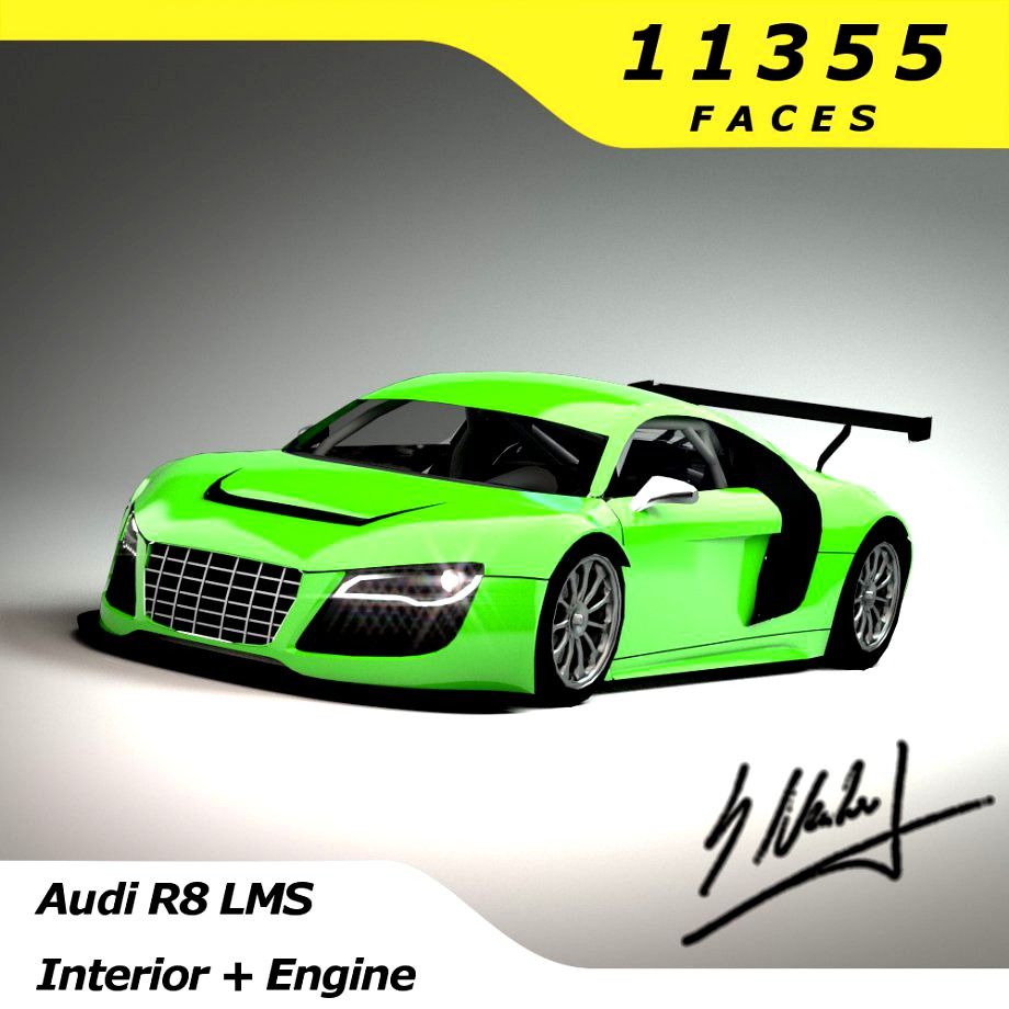 Audi R8 LMS - LowPoly3d model