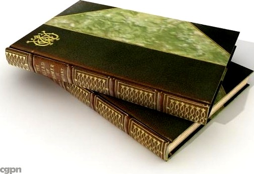 Hardcover Book Leather Binding3d model
