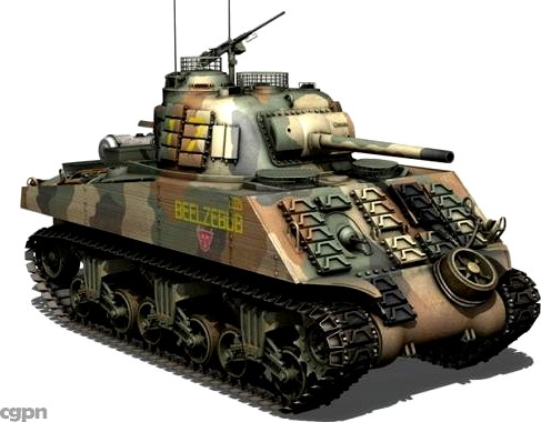 M4A3 Sherman - US Marines - Pacific3d model