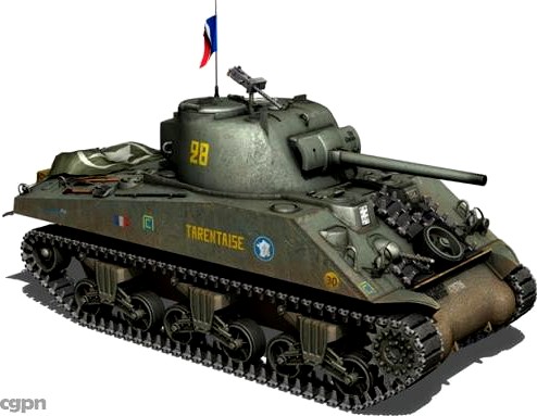 M4A2 Sherman - Free french forces3d model