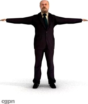 BMan0009-CS / Rigged for 3D Max Character Studio3d model