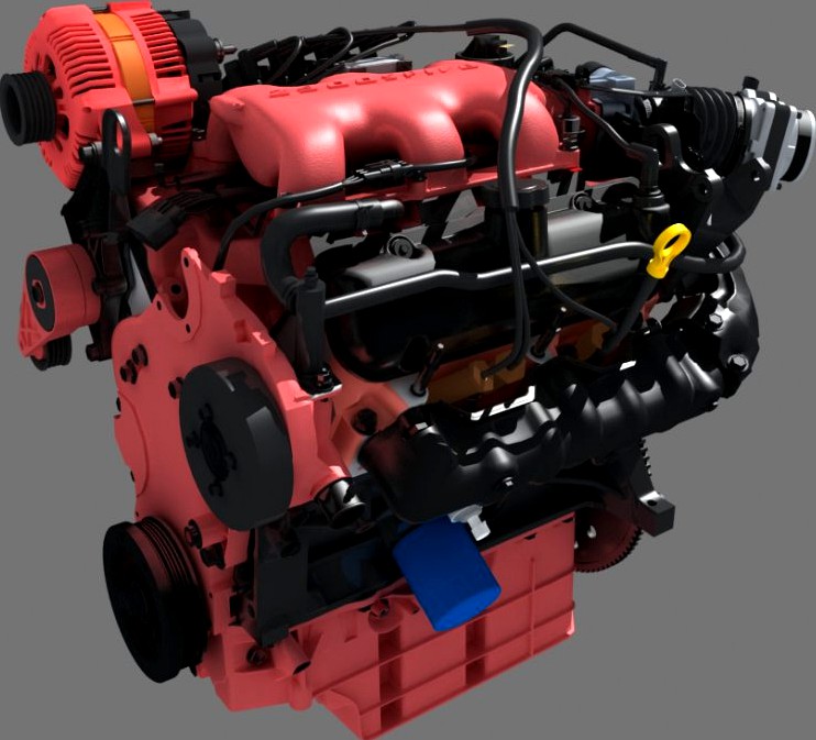 Car V6 Engine3d model