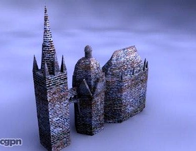 A simple cathedral.3d model