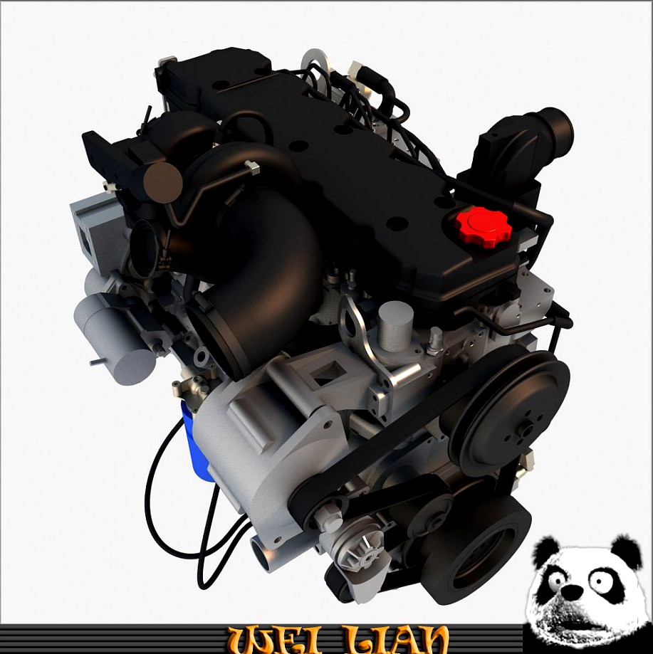 V6 Turbo Engine3d model