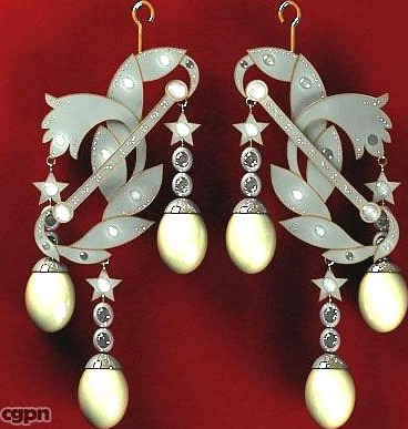 French ear-rings3d model