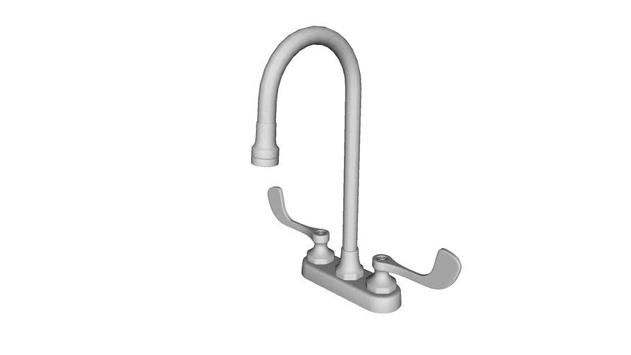 K-400T70-5ANL Triton(R) Bowe(R) 0.5 gpm centerset bathroom sink faucet with laminar flow, gooseneck spout and wristblade handles, drain not included