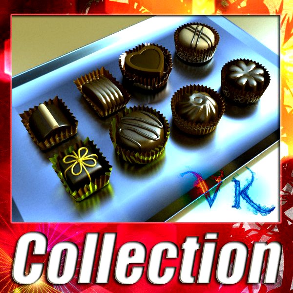 8 Chocolates Collection3d model