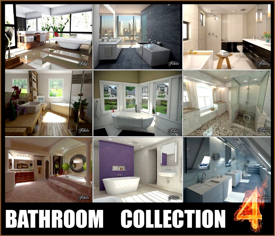 Bathrooms collection 43d model