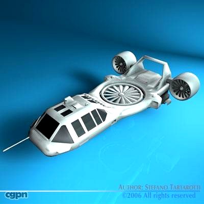 Sci-fi vstol vehicle3d model