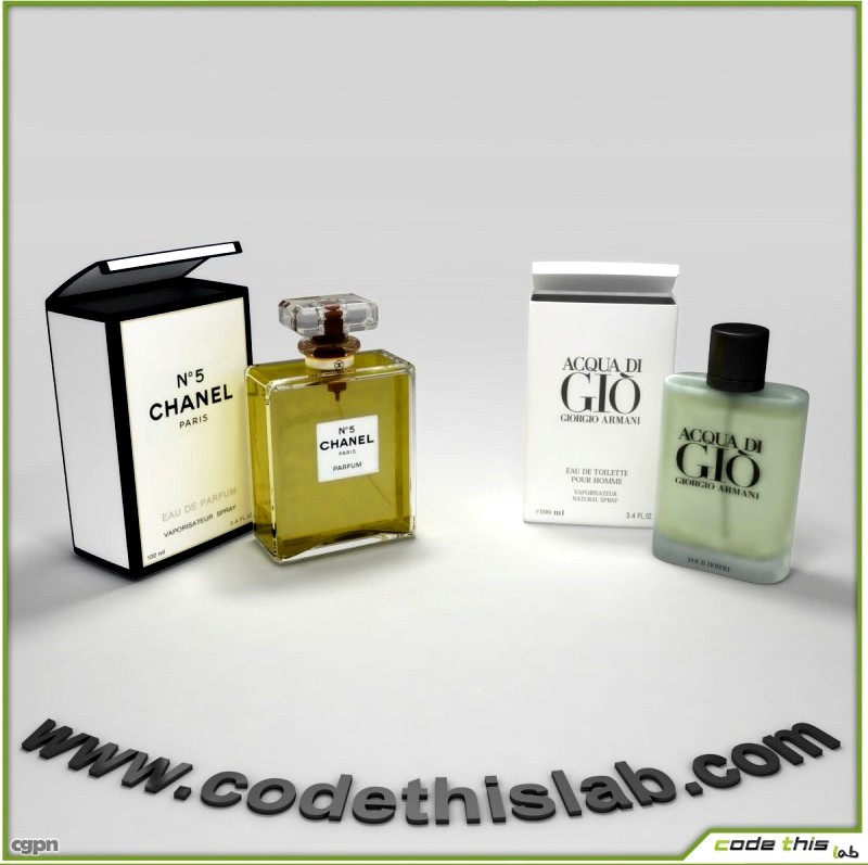 Replica Perfume Bottles Chanel N 5 Acqua di Gio3d model