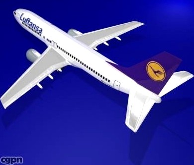 Boing 737-400 Lufthansa3d model